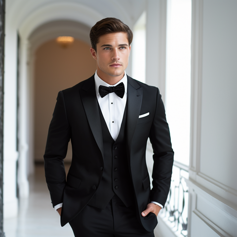 Black Peak Lapel Tuxedo Zegna