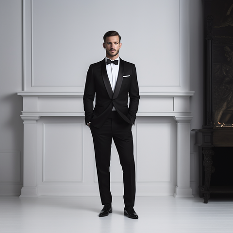 Custom Black Shawl Lapel Tuxedo Vitale Barberis canonico