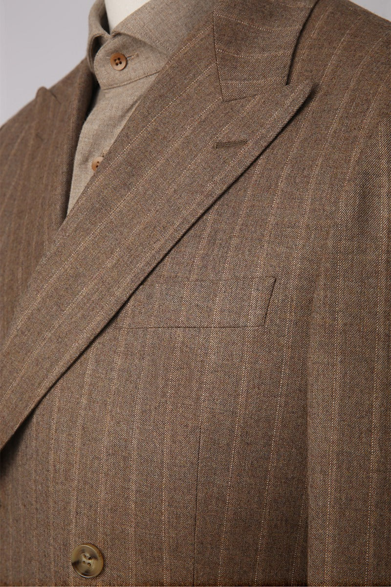 Coffee Pinstripe DB Suit