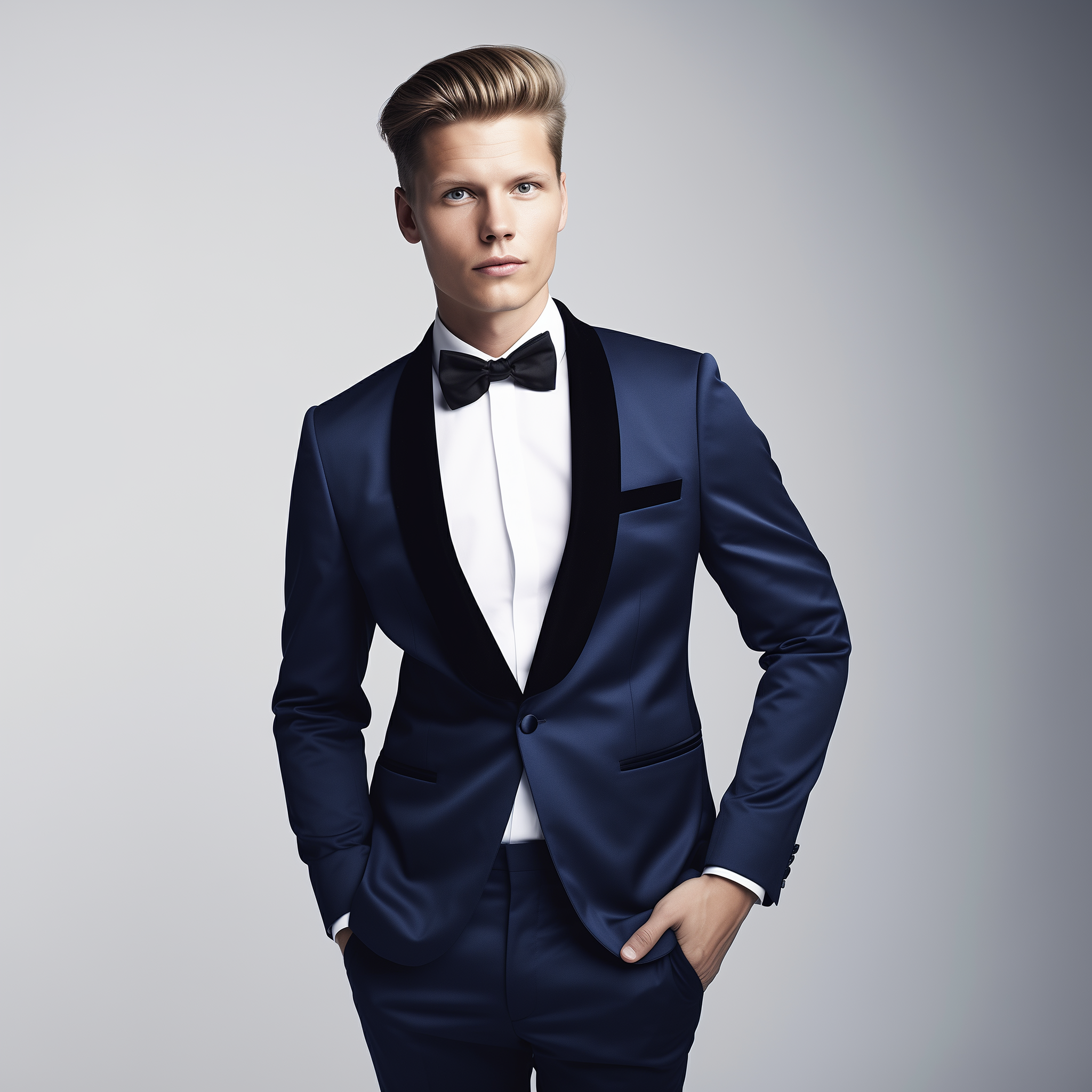 Midnight Blue Custom-Made Tuxedo in Pure Italian Wool