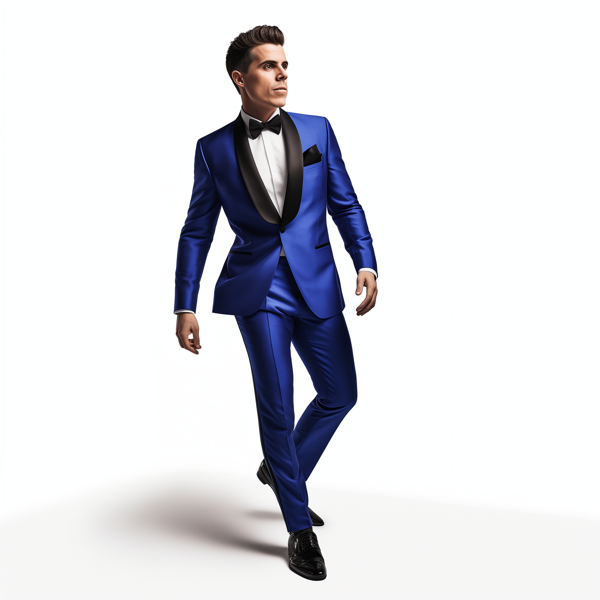 Royal Blue Custom-Made Tuxedo in Pure Italian Wool