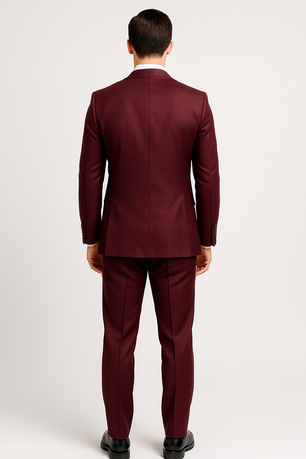 SOOTZ Burgundy 3-Piece Wedding Suit