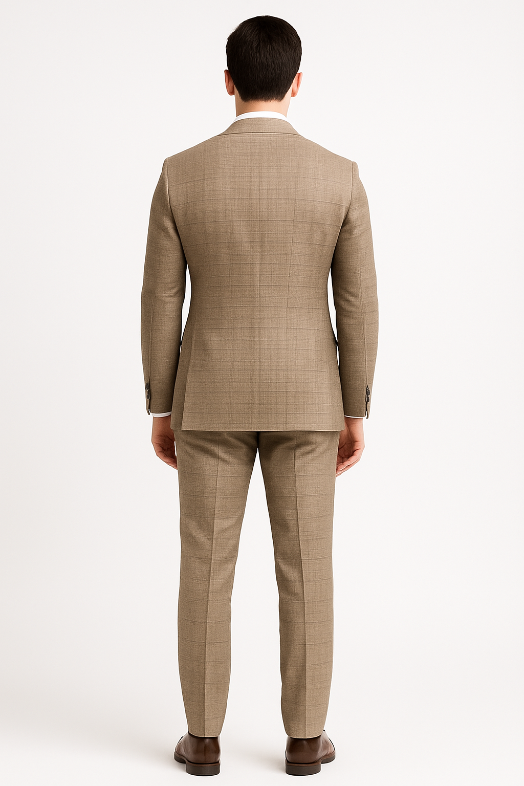 SOOTZ Light Brown Glen Check Suit – Italian Wool