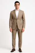 SOOTZ Light Brown Glen Check Suit – Italian Wool