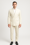 SOOTZ Off-White Double-Breasted Suit