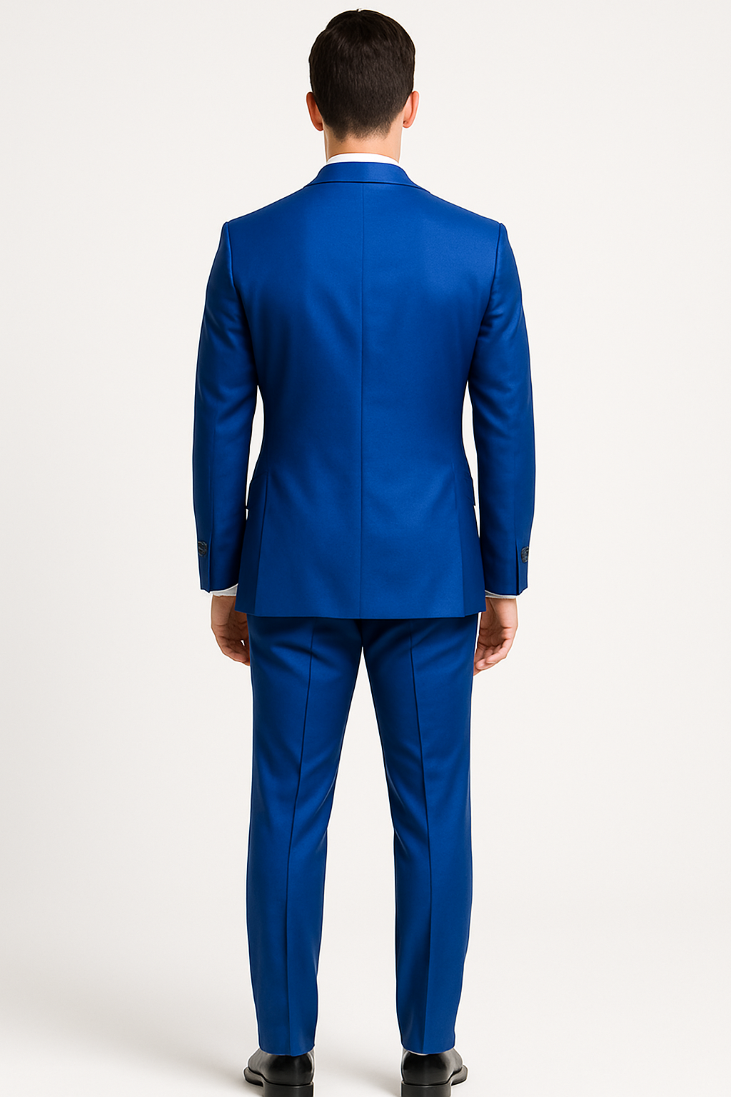 SOOTZ Royal Blue Peak Lapel Suit – Custom Tailored Italian Wool