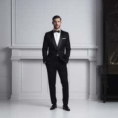 Custom Black Shawl Lapel Tuxedo Vitale Barberis canonico