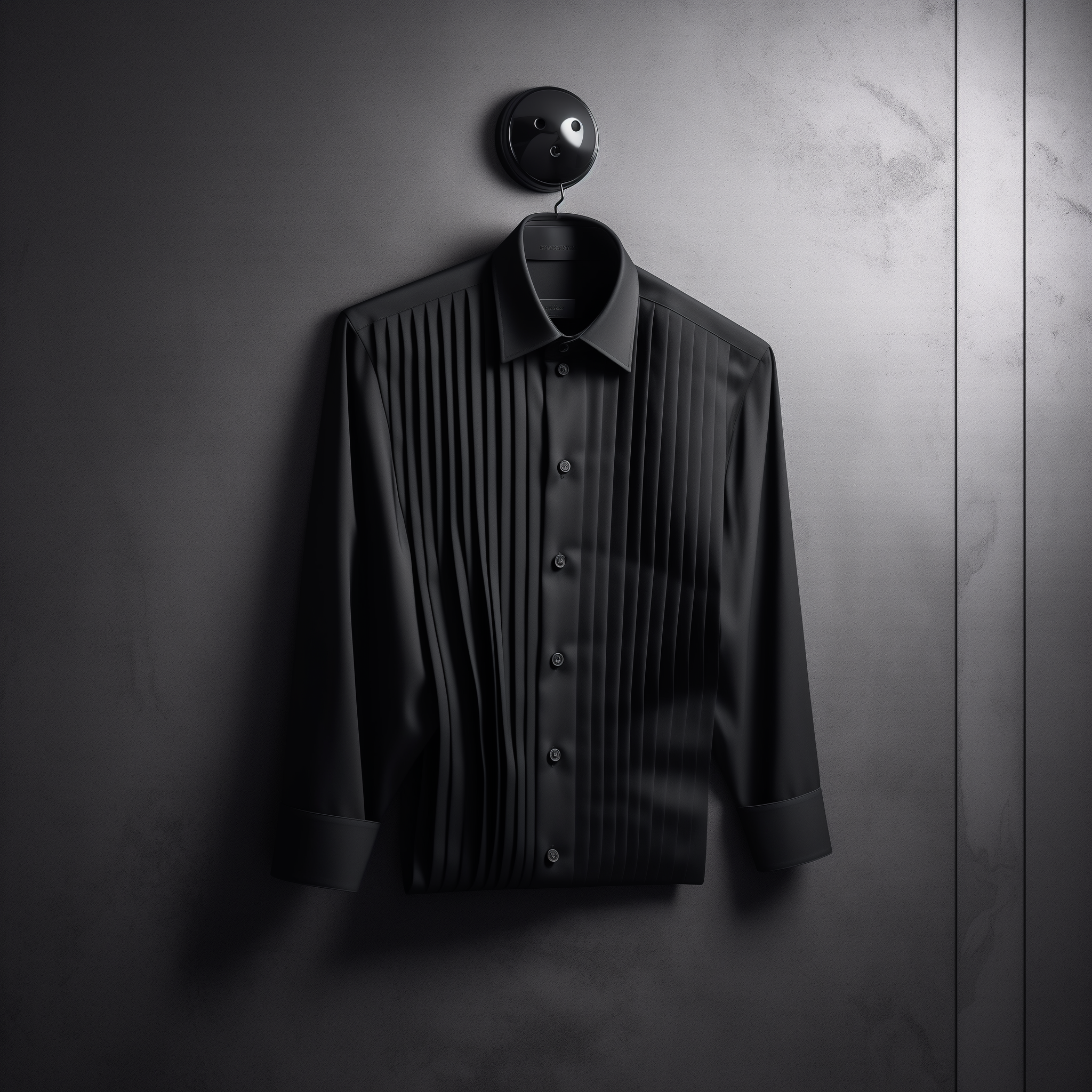 Custom Made Black Tuxedo Shirt