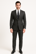 SOOTZ Charcoal Grey Slim Fit Suit – 100% Merino Wool