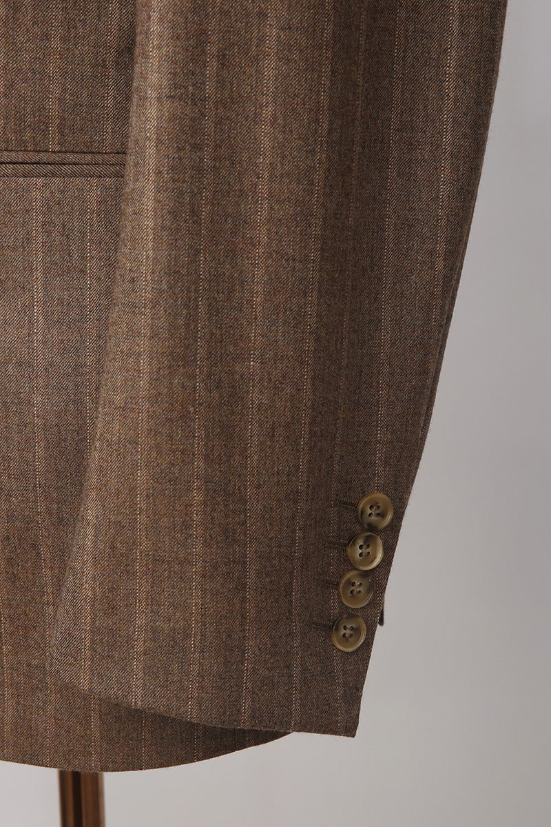 Coffee Pinstripe DB Suit