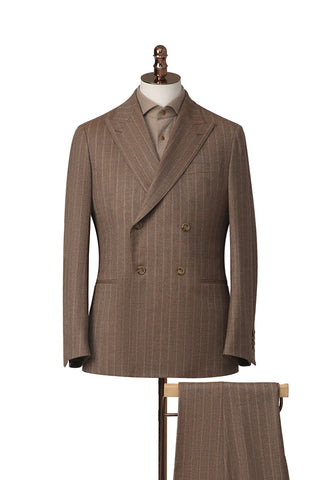 Coffee Pinstripe DB Suit
