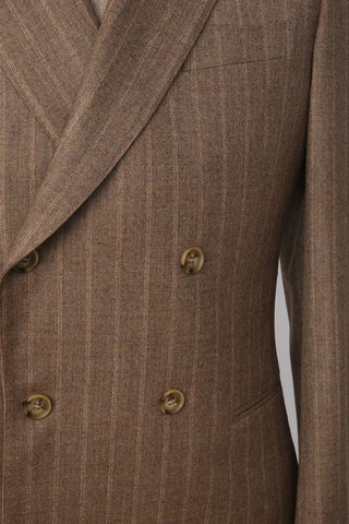 Coffee Pinstripe DB Suit