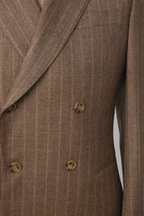 Coffee Pinstripe DB Suit