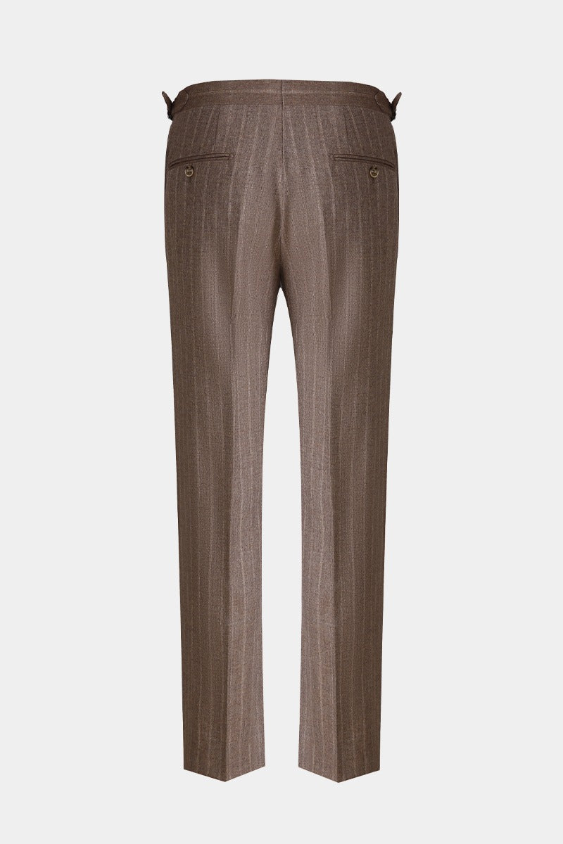 Coffee Pinstripe DB Suit