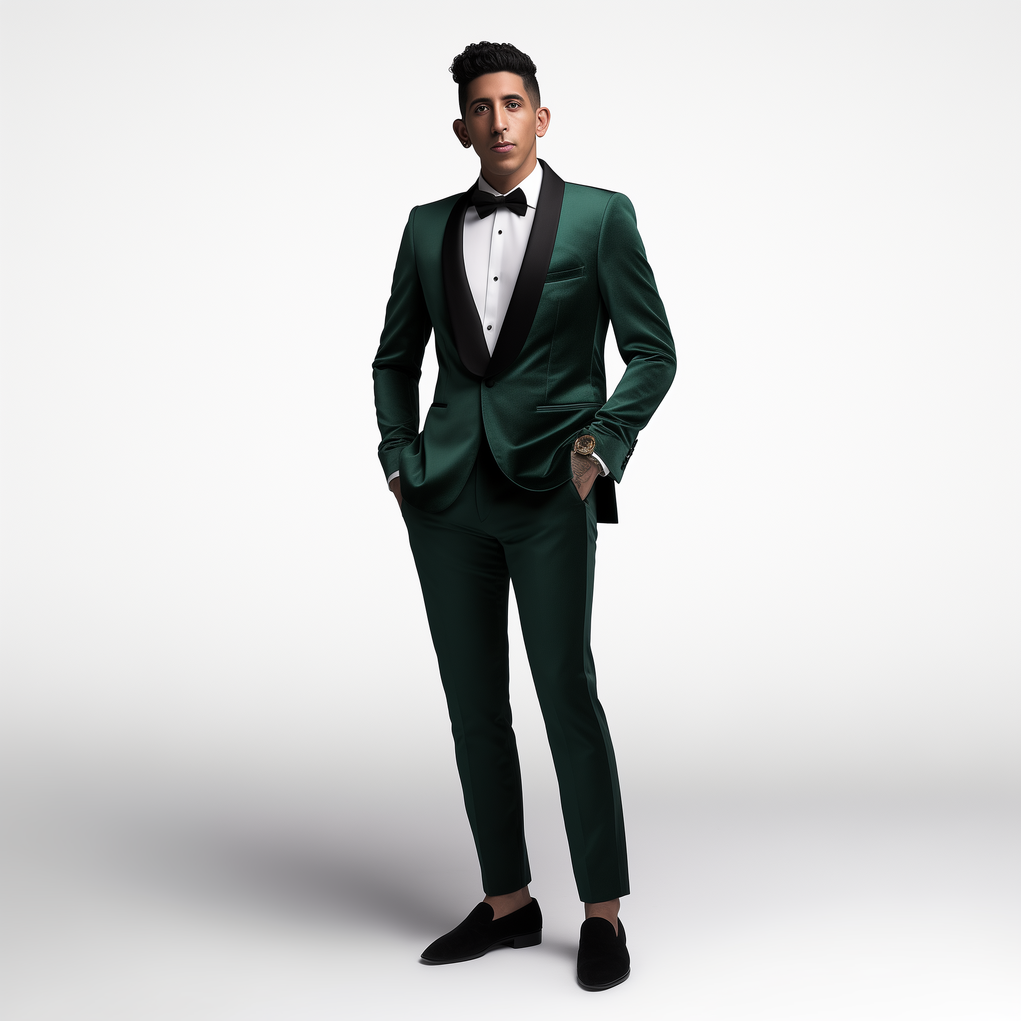 Forest Green Custom-Made Tuxedo in Pure Italian Wool