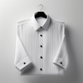 Custom Made White Tuxedo Shirt