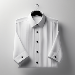 Custom Made White Tuxedo Shirt