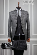 Silver Jaquard Morning Coat