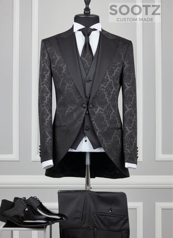 Black Damask Morning Coat