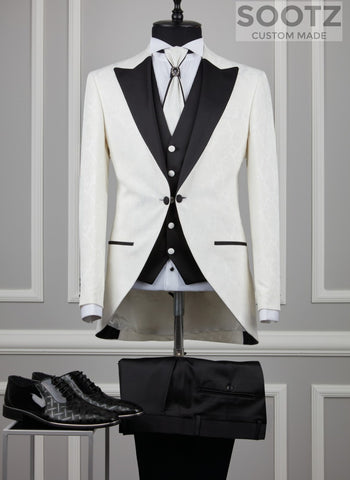 White Contrast Morning Coat