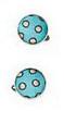 Teal dotted cufflinks - Sootz