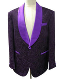 Sootz Barney Floral Tuxedo Jacket - Sootz