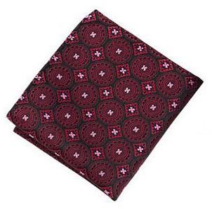 Sootz Burgundy Diamond Pocket Square - Sootz