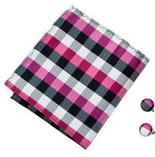 Sootz Pink & Grey Pocket Square - Sootz