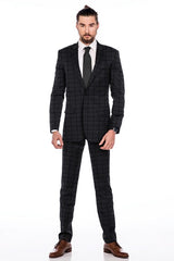 Black White Checkered Pocket Square - Sootz